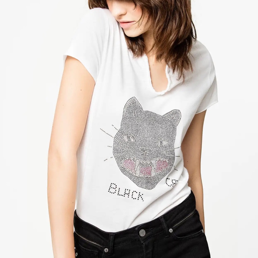 Zadig & Voltaire Strass T-shirt Cat tee